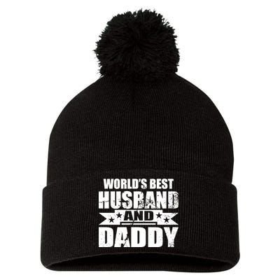 World's Best Husband And Daddy Pom Pom 12in Knit Beanie