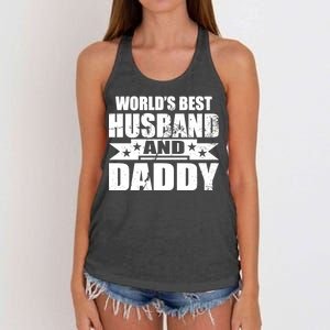 World's Best Husband And Daddy Women's Knotted Racerback Tank