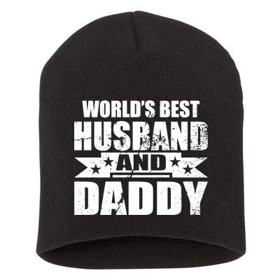 World's Best Husband And Daddy Short Acrylic Beanie