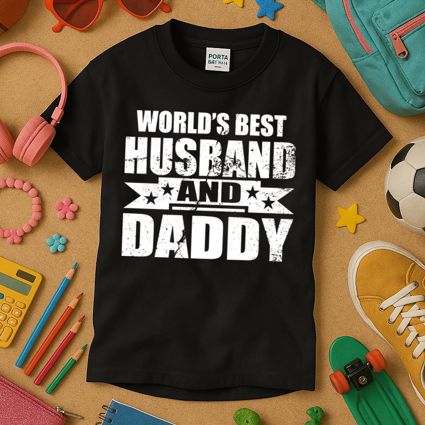 World's Best Husband And Daddy Kids T-Shirt