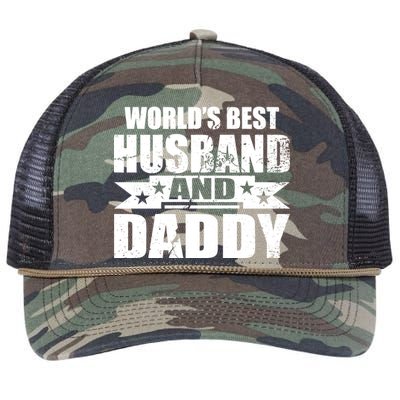 World's Best Husband And Daddy Retro Rope Trucker Hat Cap