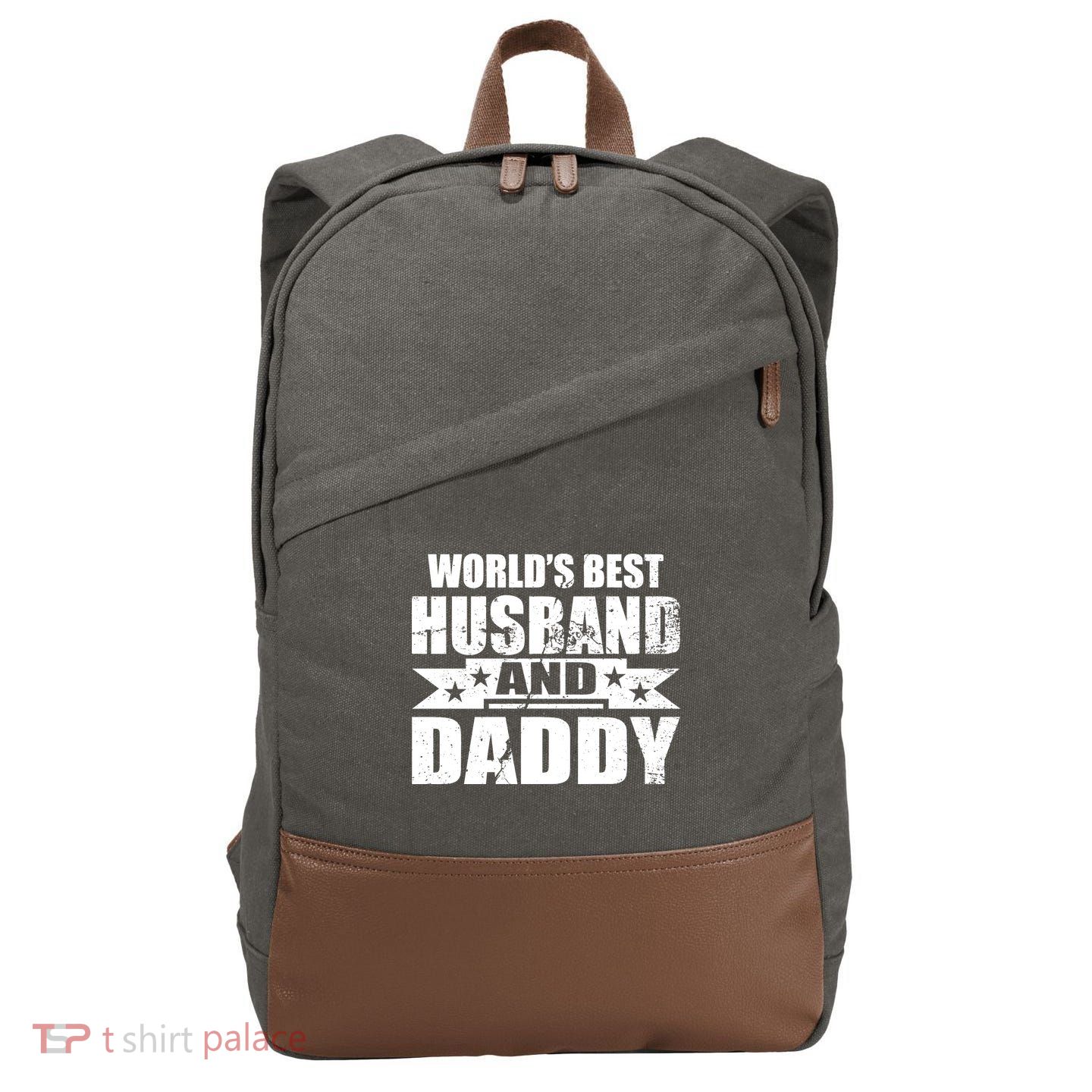 World's Best Husband And Daddy Cotton Canvas Backpack