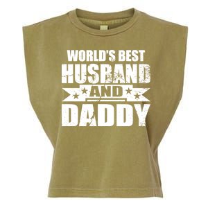 World's Best Husband And Daddy Garment-Dyed Women's Muscle Tee