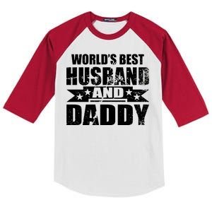 World's Best Husband And Daddy Kids Colorblock Raglan Jersey