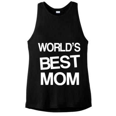 World's Best Mom Ladies PosiCharge Tri-Blend Wicking Tank