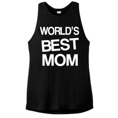 World's Best Mom Ladies PosiCharge Tri-Blend Wicking Tank