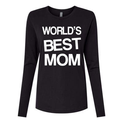 World's Best Mom Womens Cotton Relaxed Long Sleeve T-Shirt