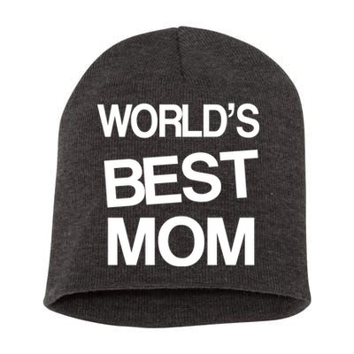 World's Best Mom Short Acrylic Beanie