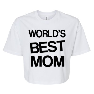 World's Best Mom Bella+Canvas Jersey Crop Tee