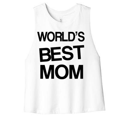 World's Best Mom Women's Racerback Cropped Tank