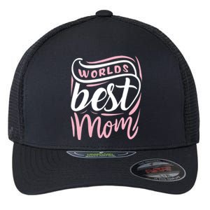 Worlds Best Mom Mothers Day Gift Flexfit Unipanel Trucker Cap