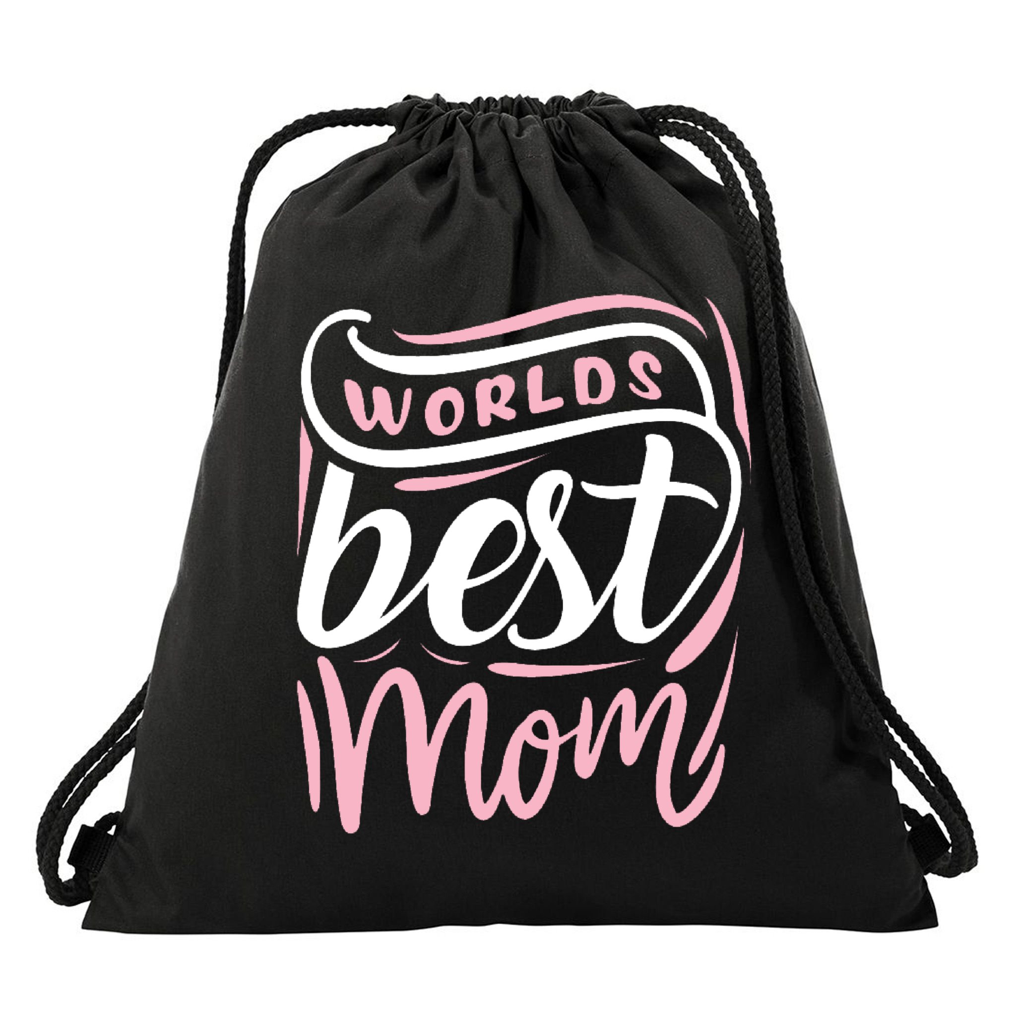 Worlds Best Mom Mothers Day Gift Drawstring Bag