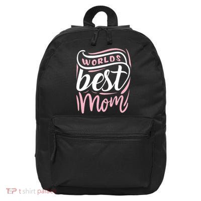 Worlds Best Mom Mothers Day Gift 16 in Basic Backpack