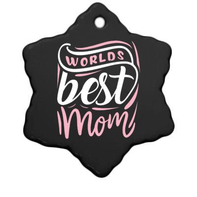 Worlds Best Mom Mothers Day Gift Ceramic Star Ornament