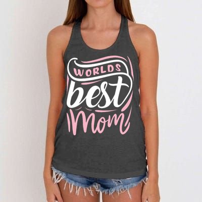 Worlds Best Mom Mothers Day Gift Women's Knotted Racerback Tank