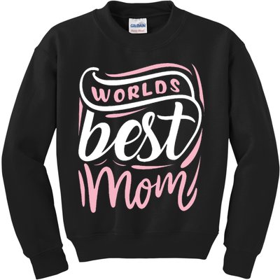 Worlds Best Mom Mothers Day Gift Kids Sweatshirt