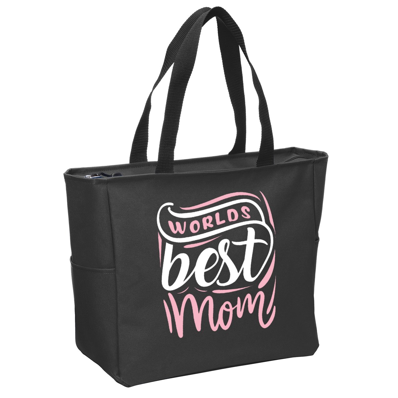 Worlds Best Mom Mothers Day Gift Zip Tote Bag