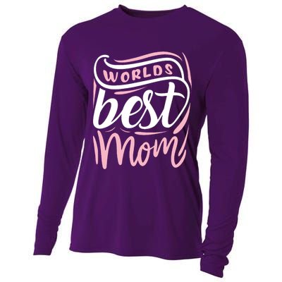 Worlds Best Mom Mothers Day Gift Cooling Performance Long Sleeve Crew