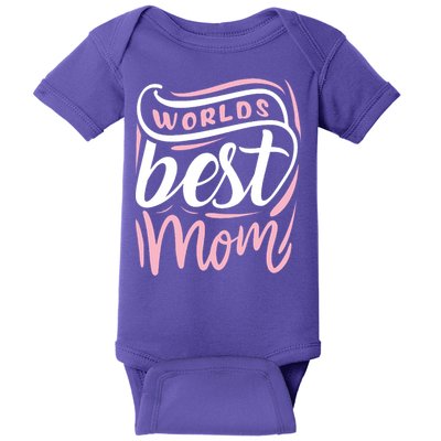 Worlds Best Mom Mothers Day Gift Baby Bodysuit