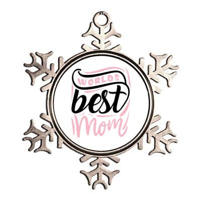 Worlds Best Mom Mothers Day Gift Metallic Star Ornament