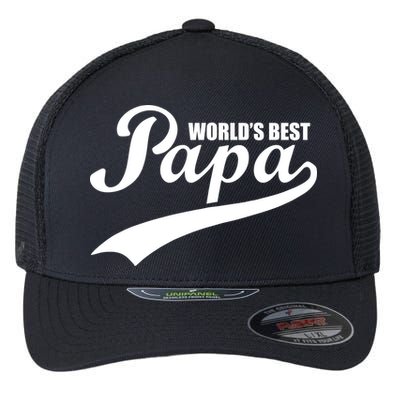 World's Best Papa Flexfit Unipanel Trucker Cap