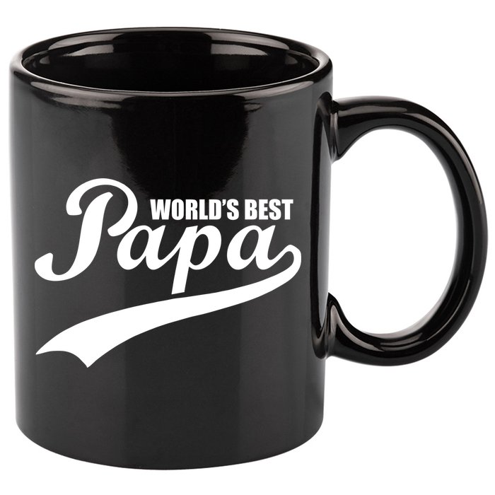 World's Best Papa 11oz C Handle Ceramic Mug