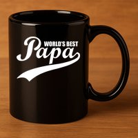 World's Best Papa 11oz C Handle Ceramic Mug