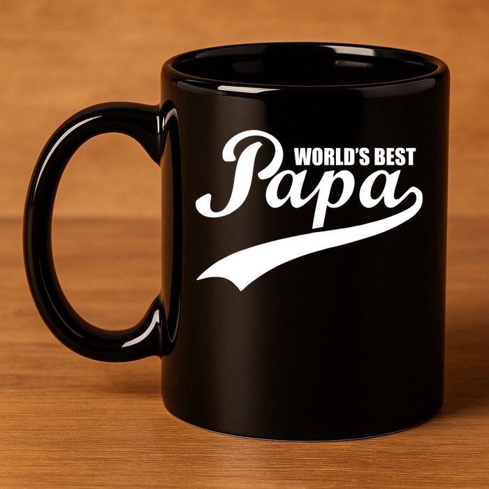 World's Best Papa 11oz C Handle Ceramic Mug