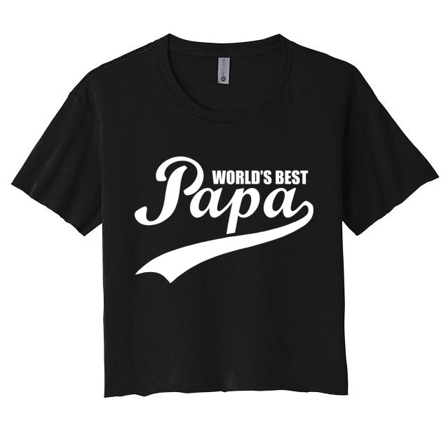 World's Best Papa Crop Top