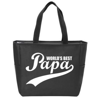 World's Best Papa Zip Tote Bag