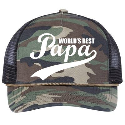 World's Best Papa Retro Rope Trucker Hat Cap