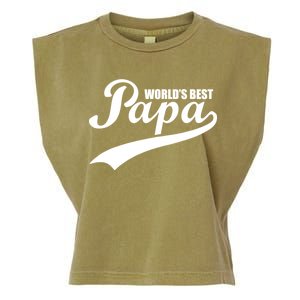 World's Best Papa Garment-Dyed Women's Muscle Tee