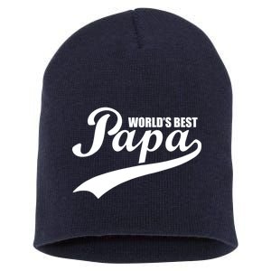 World's Best Papa Short Acrylic Beanie