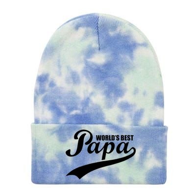 World's Best Papa Tie Dye 12in Knit Beanie