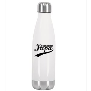 World's Best Papa Stainless Steel Insulated Water Bottle