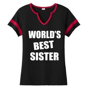 World's Best Sister Ladies Halftime Notch Neck Tee