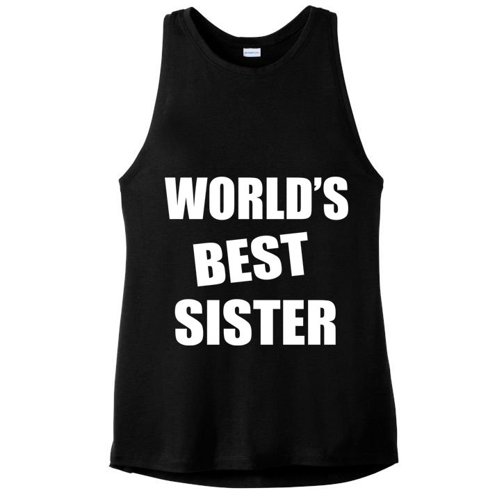 World's Best Sister Ladies PosiCharge Tri-Blend Wicking Tank