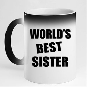 World's Best Sister 11oz Black Color Changing Mug