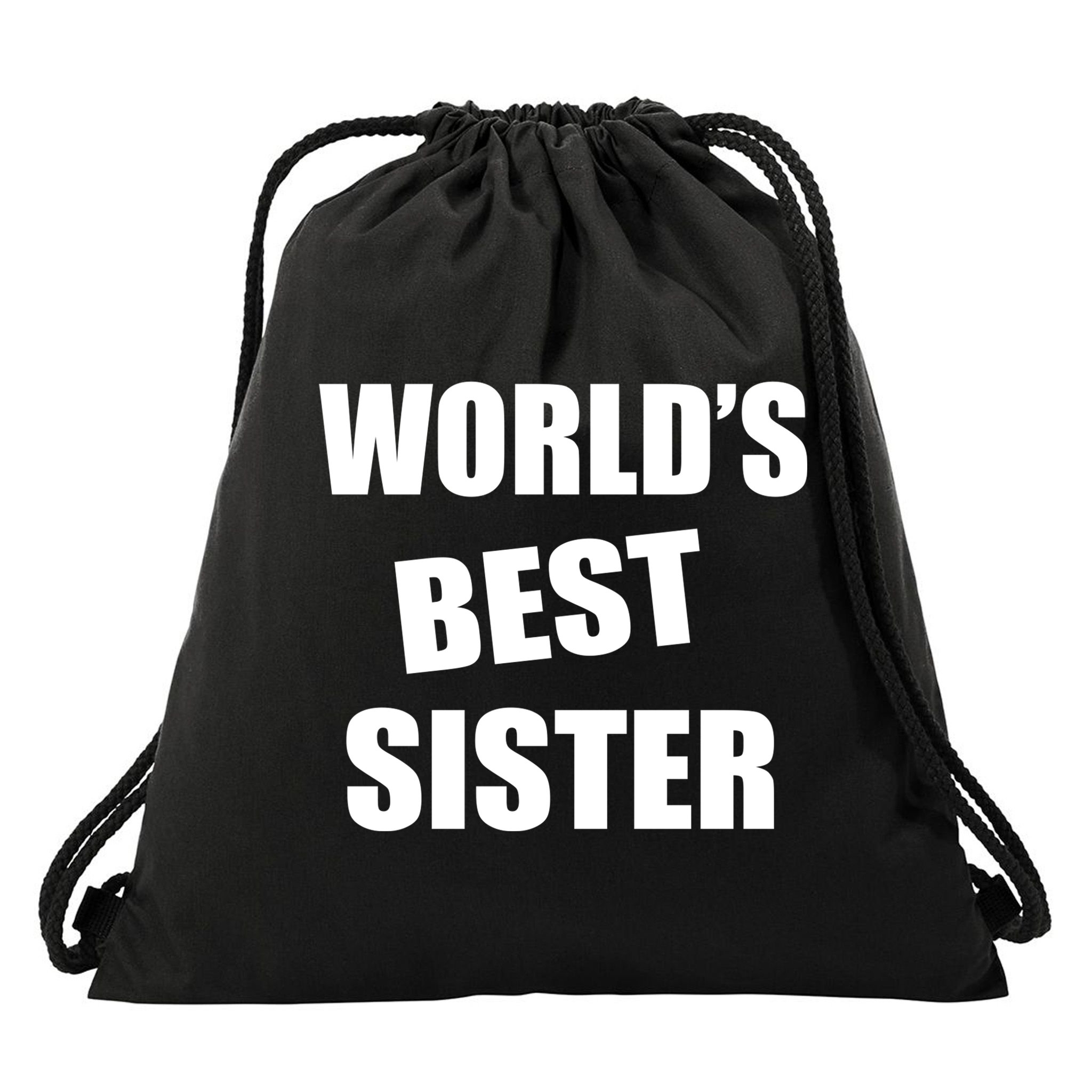 World's Best Sister Drawstring Bag