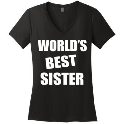 World's Best Sister Women's V-Neck T-Shirt
