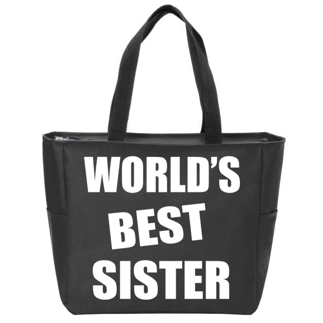 World's Best Sister Zip Tote Bag