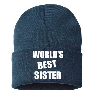 World's Best Sister Sustainable Knit Beanie