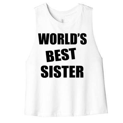 World's Best Sister Women's Racerback Cropped Tank