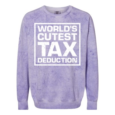 World's Cutest Tax Deduction Colorblast Crewneck Sweatshirt