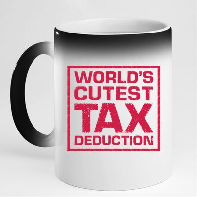 World's Cutest Tax Deduction 11oz Black Color Changing Mug