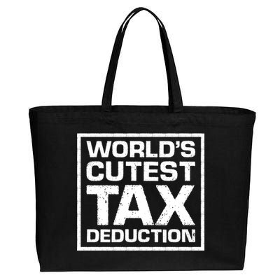 World's Cutest Tax Deduction Cotton Canvas Jumbo Tote