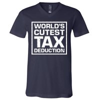 World's Cutest Tax Deduction V-Neck T-Shirt