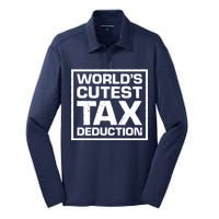 World's Cutest Tax Deduction Silk Touch Performance Long Sleeve Polo