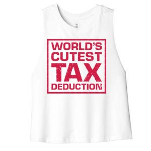 World's Cutest Tax Deduction Women's Racerback Cropped Tank