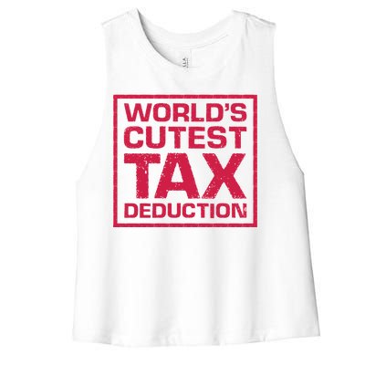 World's Cutest Tax Deduction Women's Racerback Cropped Tank